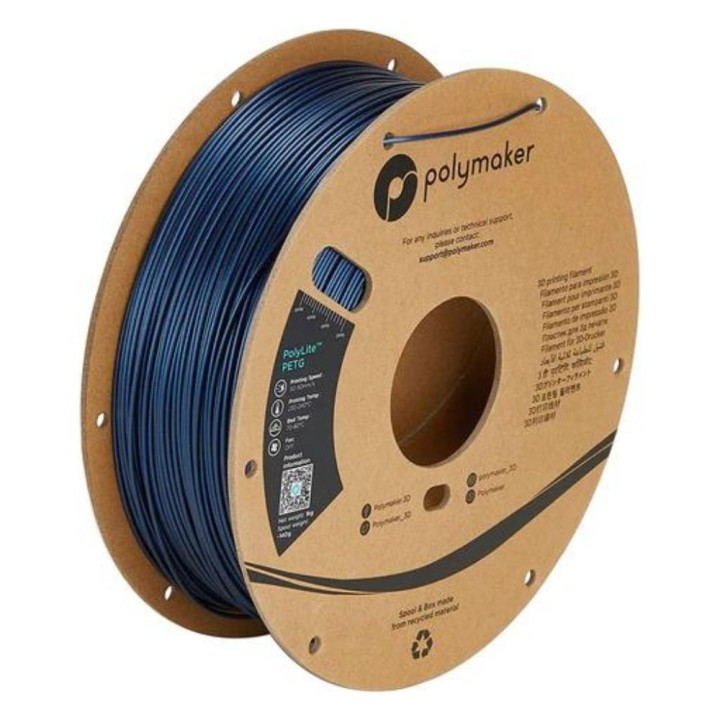 Polymaker - PolyLite PETG - Bleu Foncé (Dark Blue) - 1,75 mm - 1 kg | 