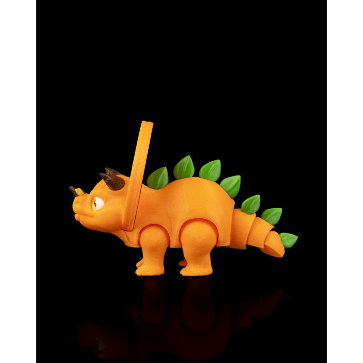 Orange Sliceratops – Figurine Dinosaure Fruité