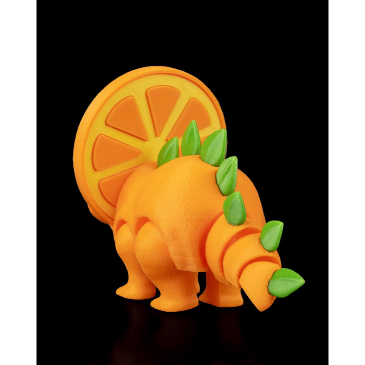 Orange Sliceratops – Figurine Dinosaure Fruité