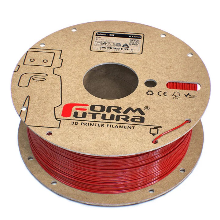 FormFutura - ReForm rPET (PETg recycled) - Red - 1.75 mm - 1 kg | Espa