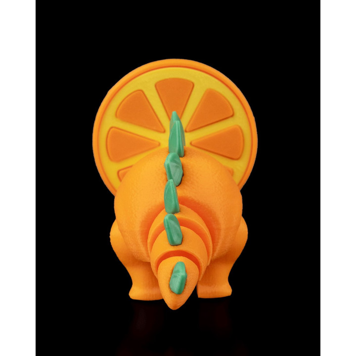 Orange Sliceratops – Figurine Dinosaure Fruité