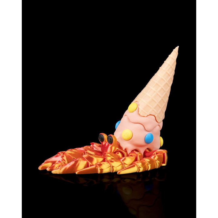 Crabe Ermite Cornet De Glace – Figurine Fantaisie Articulée