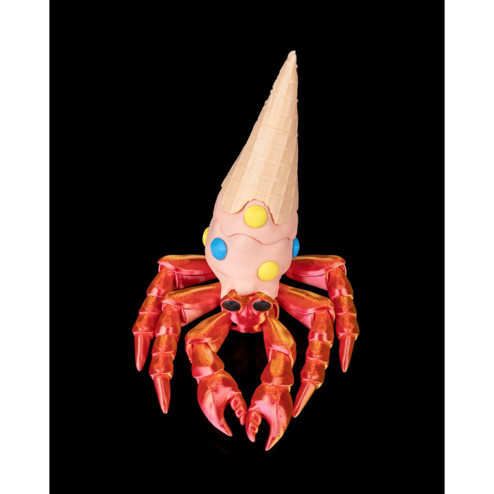Crabe Ermite Cornet De Glace – Figurine Fantaisie Articulée