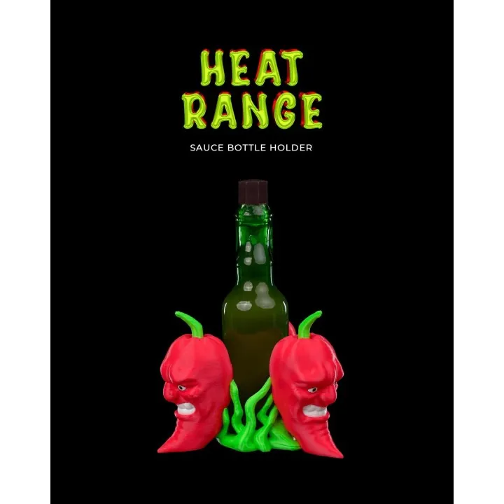 Porte-Bouteille Piments Diaboliques – Heat Range Sauce Holder