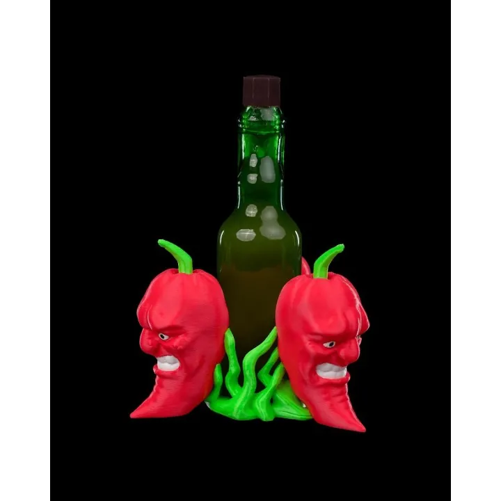 Porte-Bouteille Piments Diaboliques – Heat Range Sauce Holder