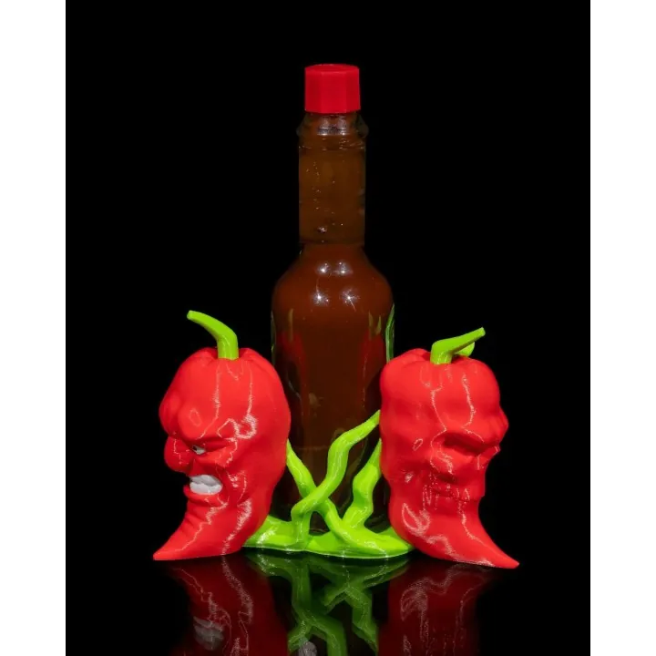 Porte-Bouteille Piments Diaboliques – Heat Range Sauce Holder