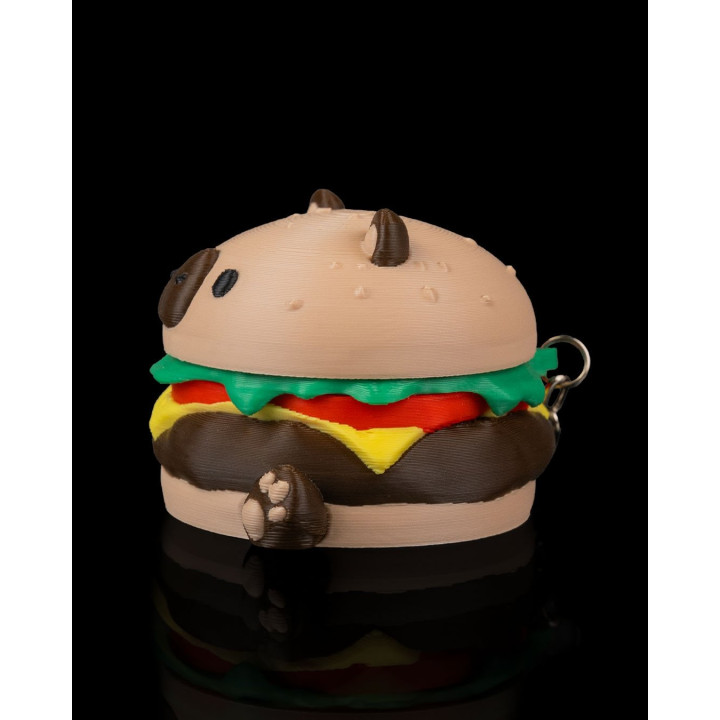 Capyburger – Porte-Clés Capybara Burger Kawaii