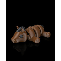 Cheval Allongé Articulé – Figurine Pause Hilarante Made In Occitanie