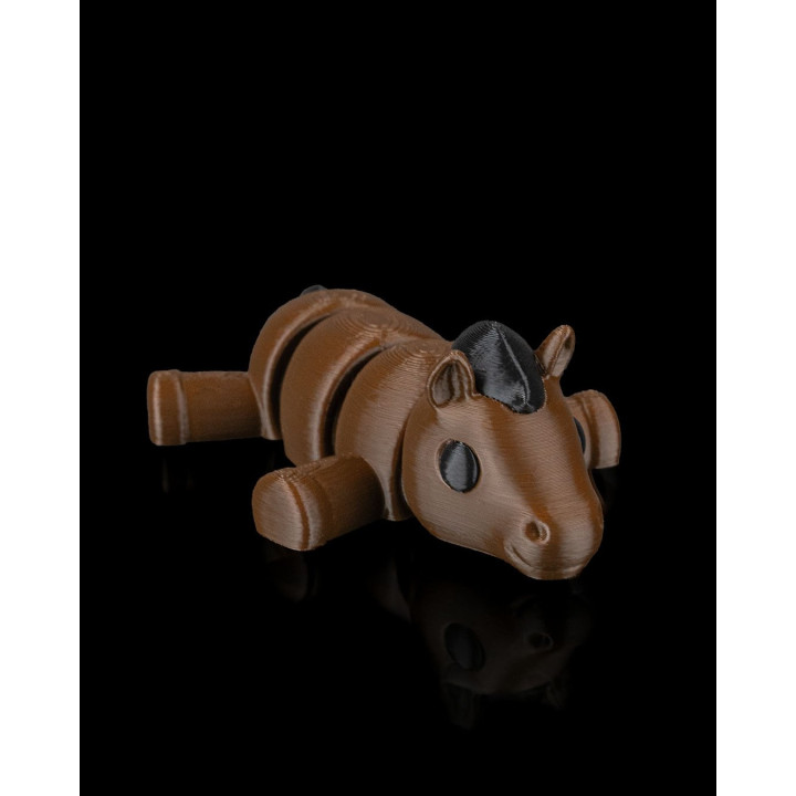 Cheval Allongé Articulé – Figurine Pause Hilarante Made In Occitanie