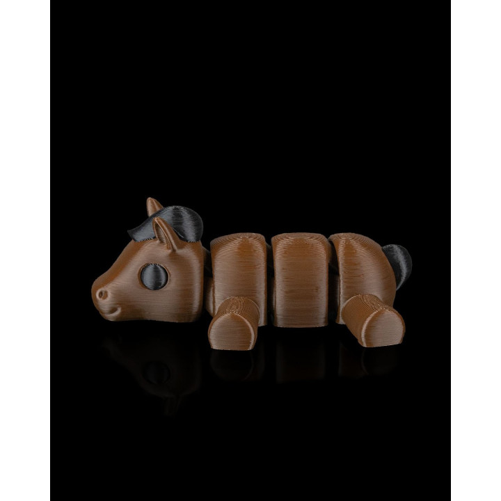 Cheval Allongé Articulé – Figurine Pause Hilarante Made In Occitanie