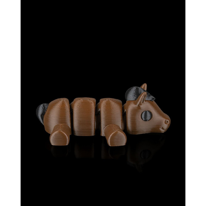 Cheval Allongé Articulé – Figurine Pause Hilarante Made In Occitanie