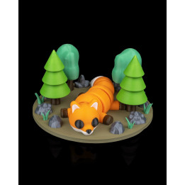 Renard Linger Articulé – Figurine Décorative Renard Couché