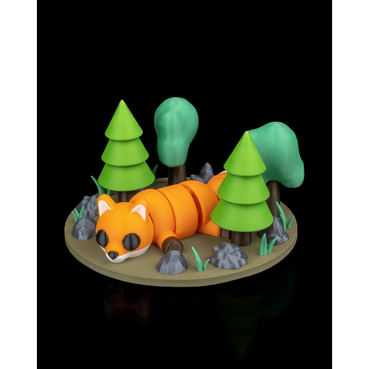 Renard Linger Articulé – Figurine Décorative Renard Couché