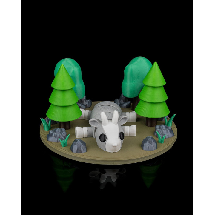 Chèvre Allongée Articulée – Figurine Décorative Made In Occitanie