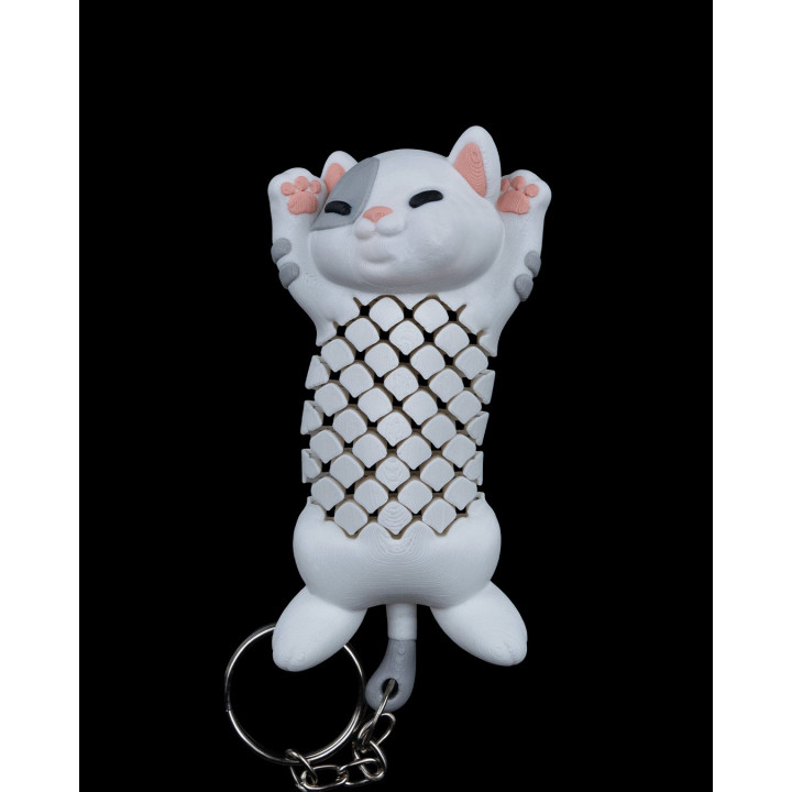 Pat Le Chat – Porte-Clés Articulé Chaton Paresseux