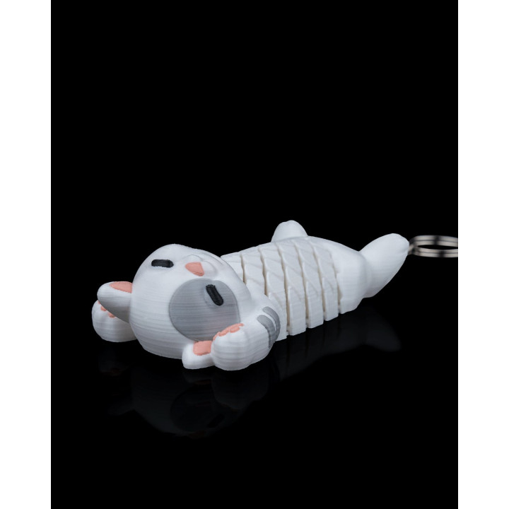 Pat Le Chat – Porte-Clés Articulé Chaton Paresseux