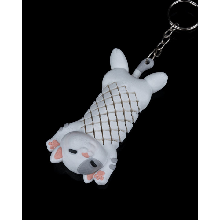 Pat Le Chat – Porte-Clés Articulé Chaton Paresseux