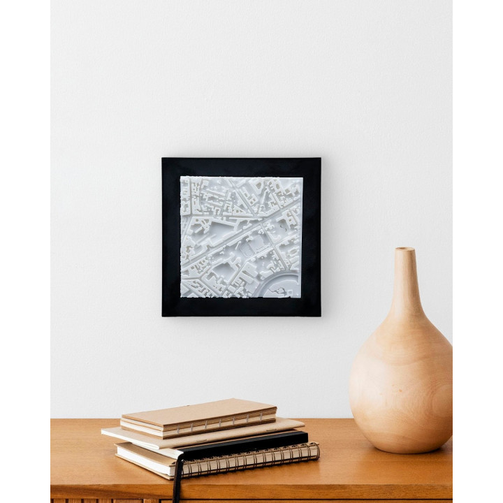 Carte 3D De Nantes – City Frame Mural 9,5 Cm