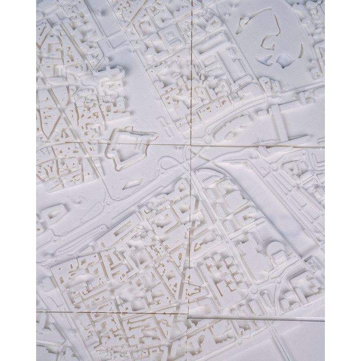 Carte 3D De Nantes – City Frame Mural 9,5 Cm