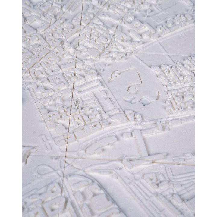 Carte 3D De Nantes – City Frame Mural 9,5 Cm