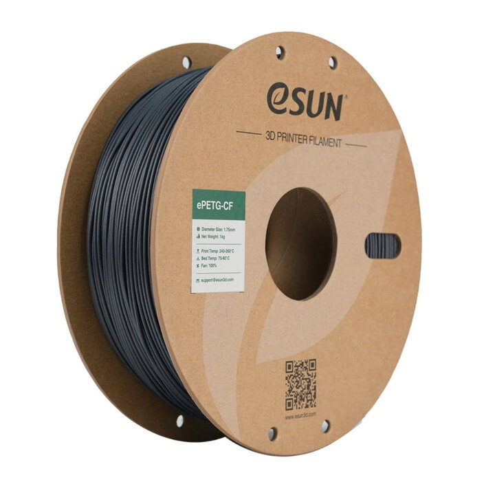 eSun - ePETG-CF - Gris Foncé - 1,75 mm - 1 kg | Maison Drabiec