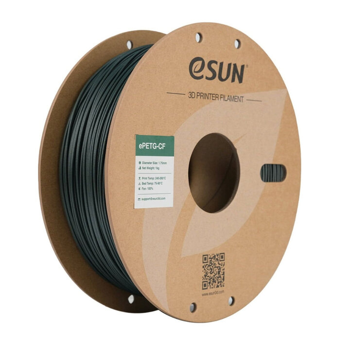 eSun - ePETG-CF - Vert Noirâtre - 1,75 mm - 1 kg | Maison Drabiec