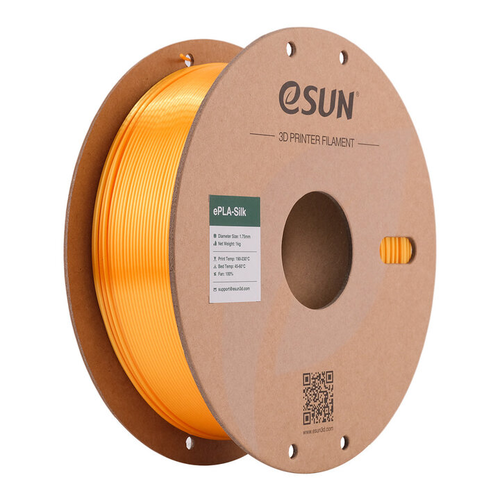 eSun - eSilk PLA - Jaune Foncé - 1,75 mm - 1 kg | Maison Drabiec