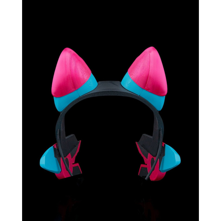 Glitch Kitten Tiara – Couronne Cyber Cat Cosplay