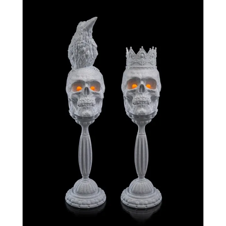 Bougeoir Crâne Gothique LED – Made in Occitanie
