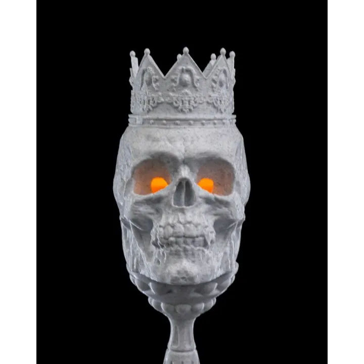 Bougeoir Crâne Gothique LED – Made in Occitanie