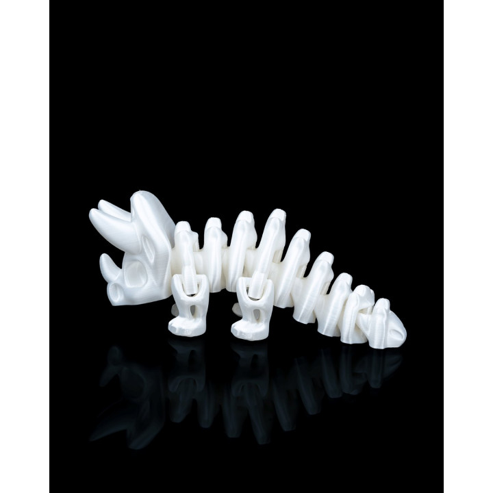 Triceratops Flexi Fossile – Dinosaure Articulé Nacré