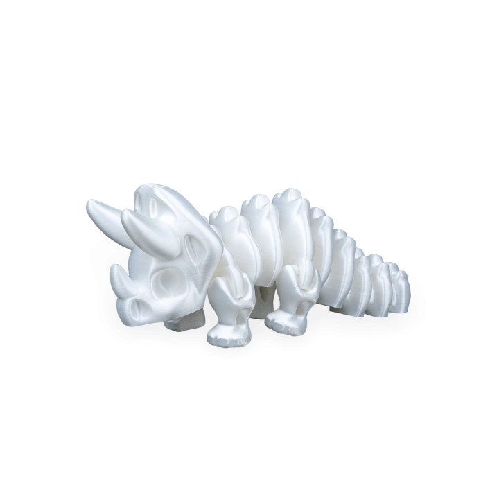 Triceratops Flexi Fossile – Dinosaure Articulé Nacré
