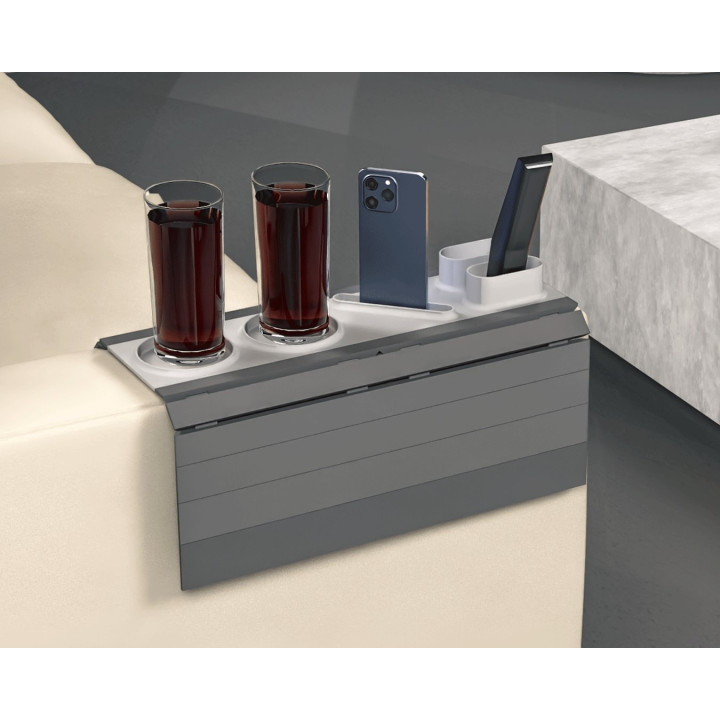 Show Time – Plateau D'Accoudoir De Canapé Avec Porte-Verres, Télécommande Et Smartphone