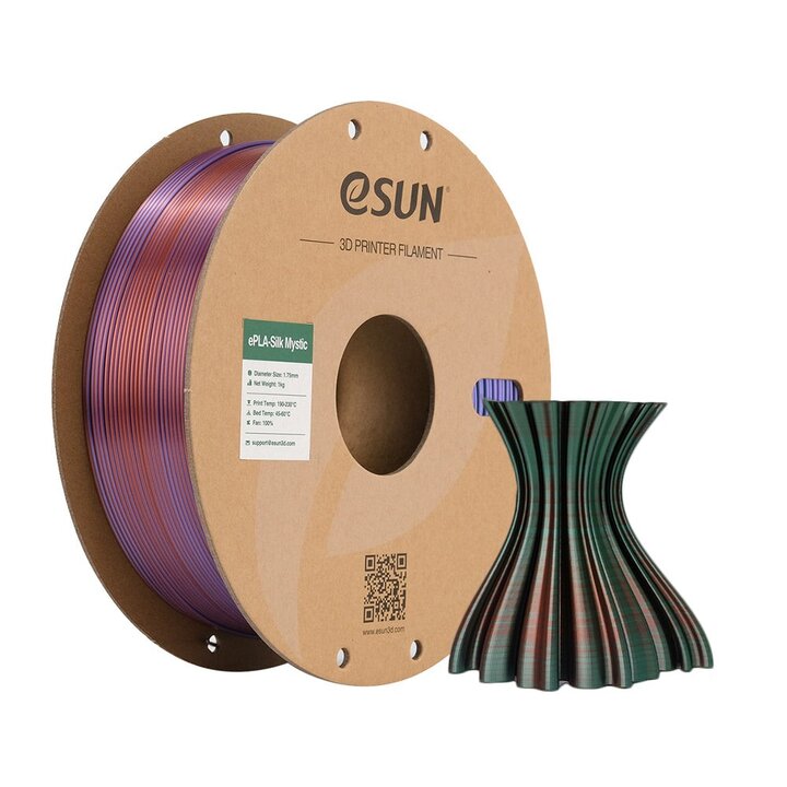 eSun - eSilk-PLA Mystic - Cuivre/Violet/Vert 1,75 mm - 1 kg | Mai