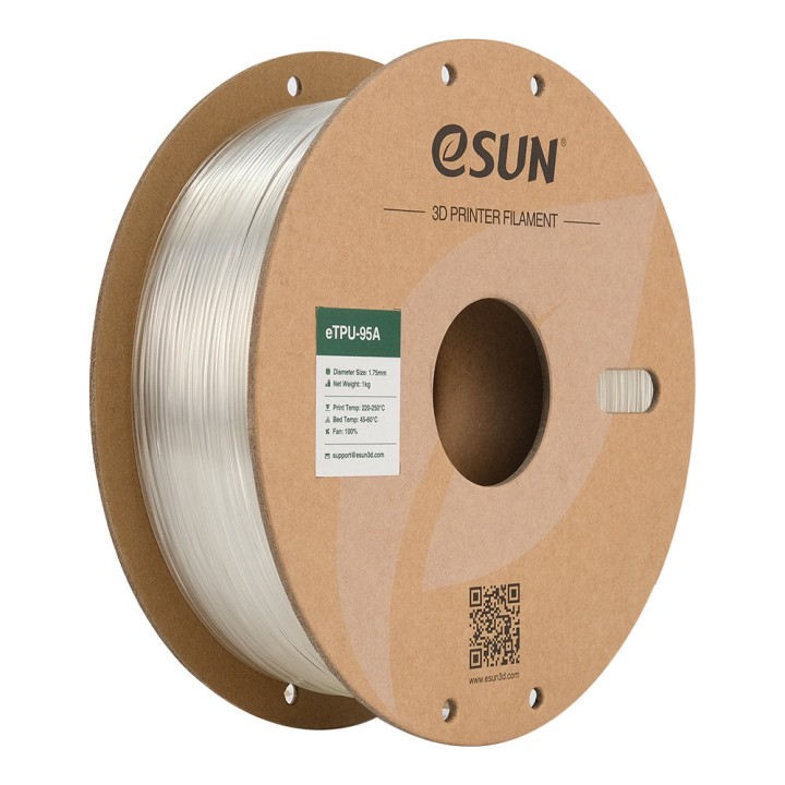 eSun - eTPU-95A - Transparent (Clear) - 1,75 mm - 1 kg | Espace Maker