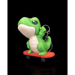 Porte-Clés Dinosaure Skateur – Tony Rawr Sur Skateboard