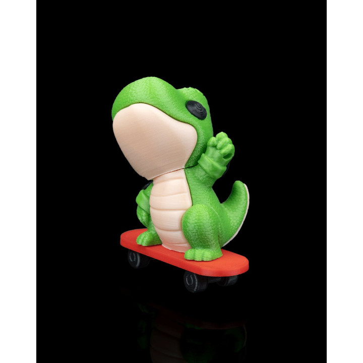Porte-Clés Dinosaure Skateur – Tony Rawr Sur Skateboard