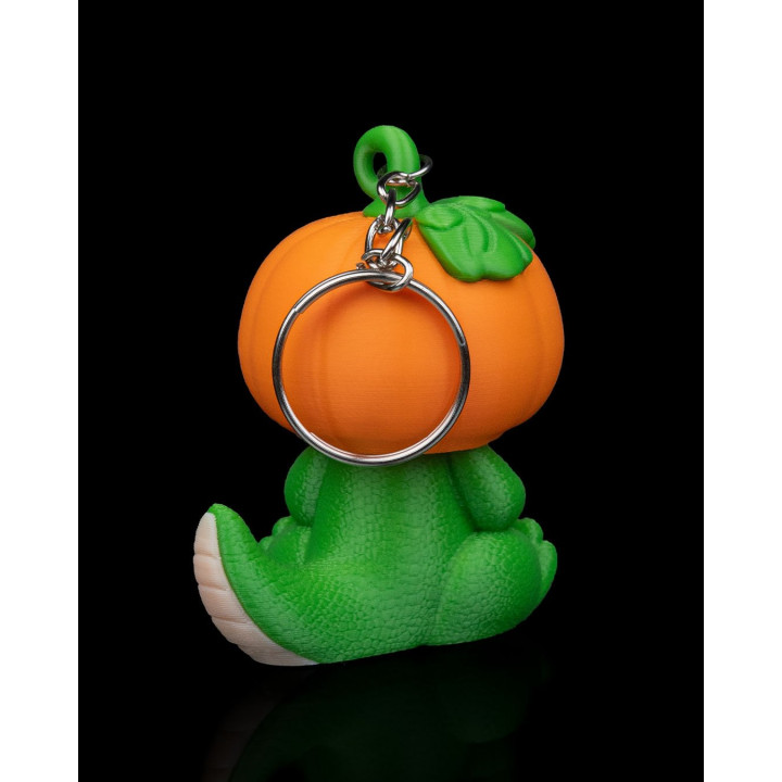 Dino Pumpking – Porte-Clés Dinosaure Citrouille Halloween