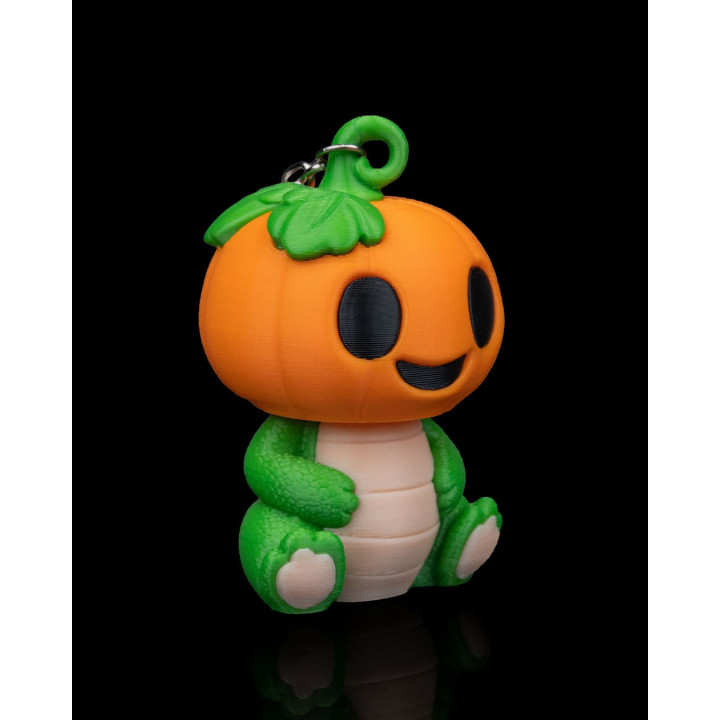 Dino Pumpking – Porte-Clés Dinosaure Citrouille Halloween