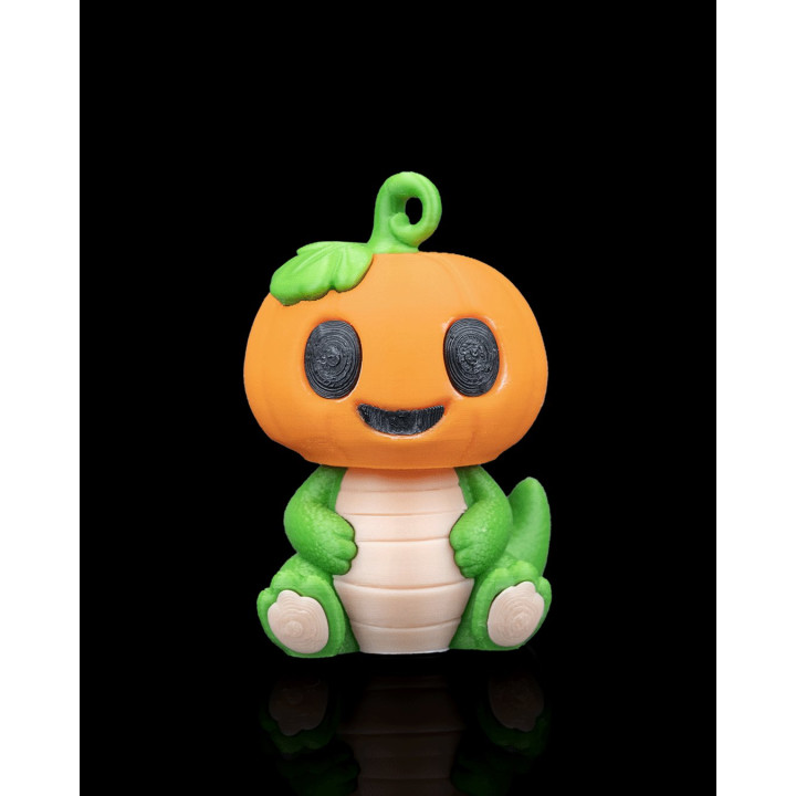 Dino Pumpking – Porte-Clés Dinosaure Citrouille Halloween