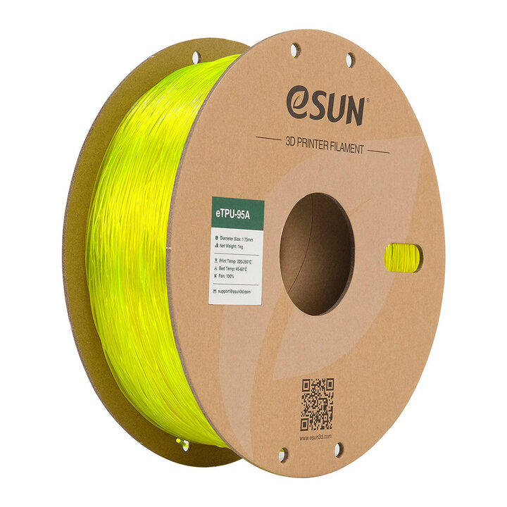 eSun - eTPU-95A - Jaune Transparent - 1,75 mm - 1 kg | Maison Dra