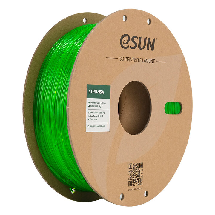 eSun - eTPU-95A - Vert Transparent - 1,75 mm - 1 kg | Maison Drab