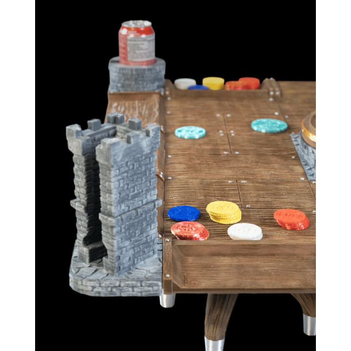 Table Royale – Table De Jeu Médiévale Avec Roulette Et Tours De Château