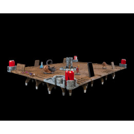 Table De Taverne Rpg – Plateau De Jeu Avec Tour À Dés Centrale & Porte-Gobelets
