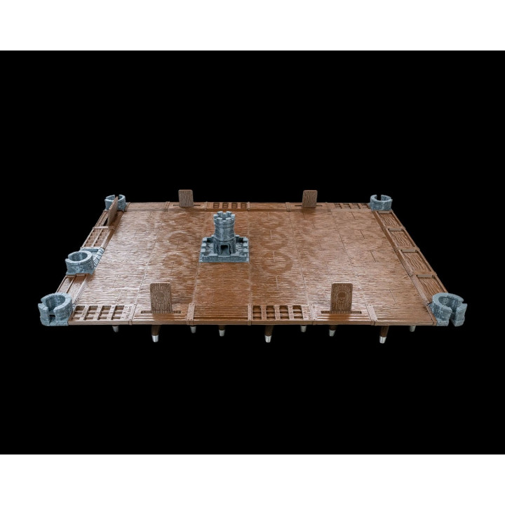 Table De Taverne Rpg – Plateau De Jeu Avec Tour À Dés Centrale & Porte-Gobelets