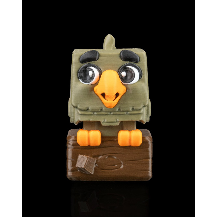 Squarrot – Figurine Oiseau Carré Fidget À Presser