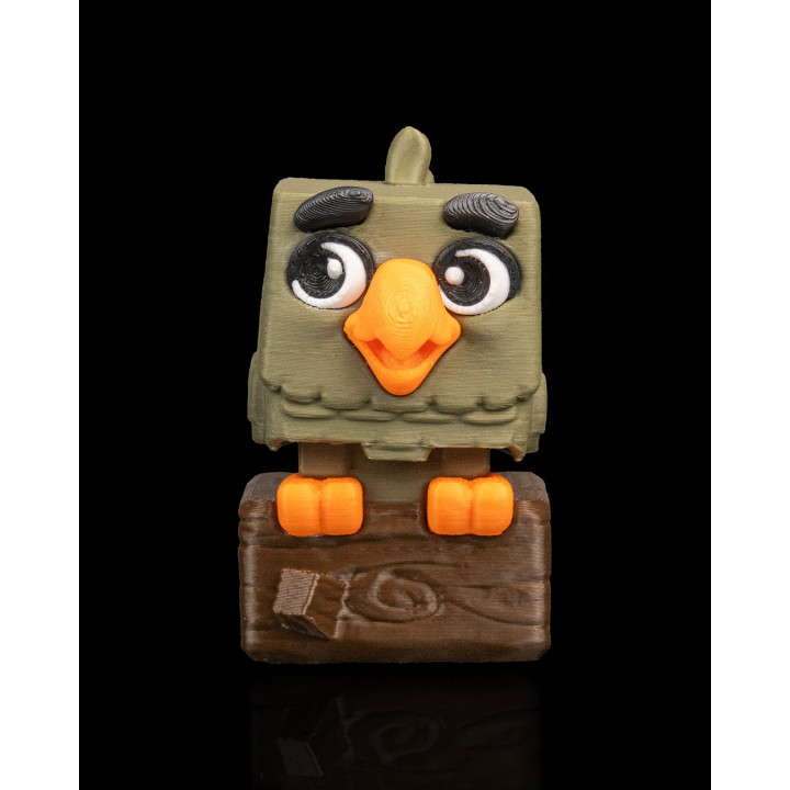 Squarrot – Figurine Oiseau Carré Fidget À Presser