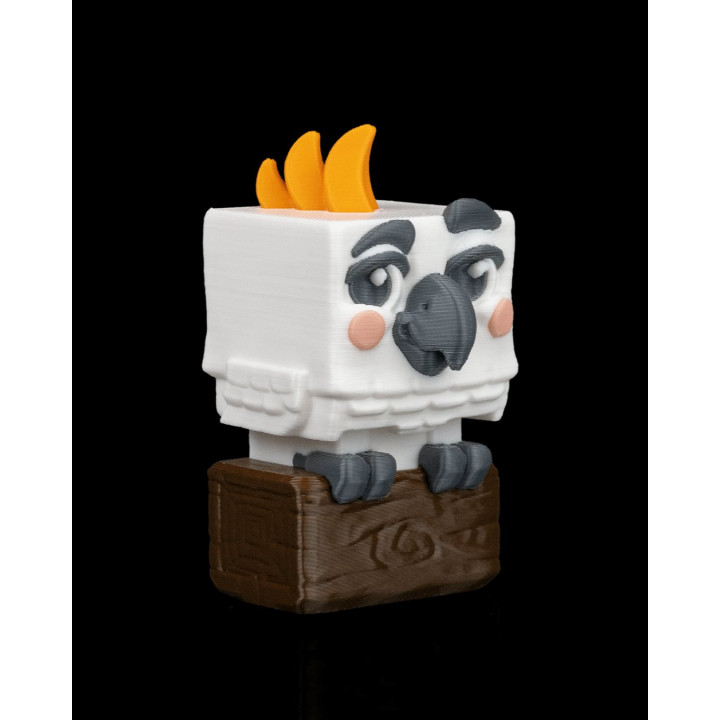 Clickatoo Cacatoès – Figurine Cliquable Perroquet Cubique