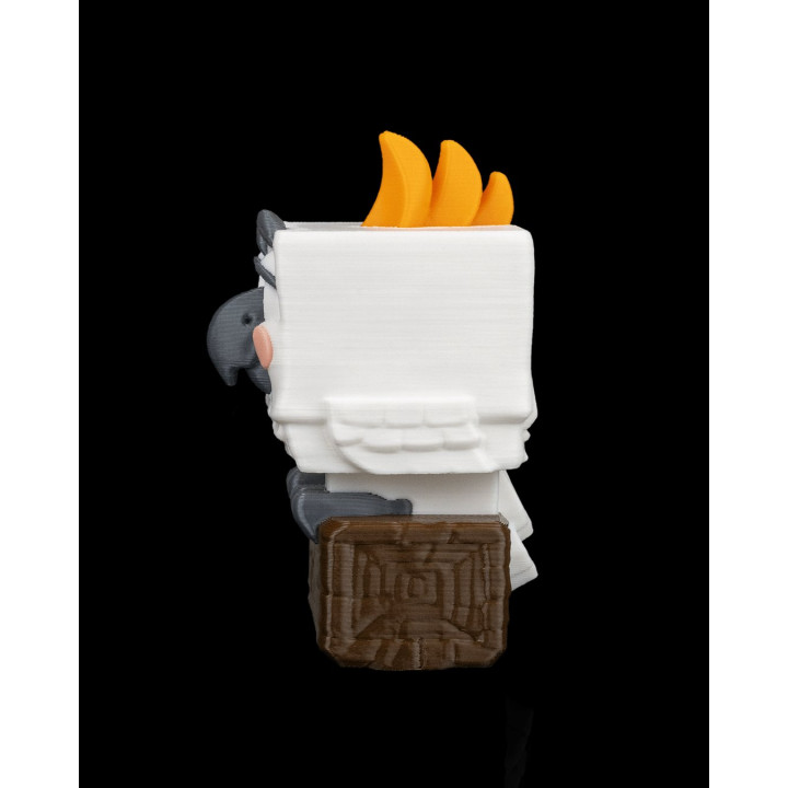 Clickatoo Cacatoès – Figurine Cliquable Perroquet Cubique