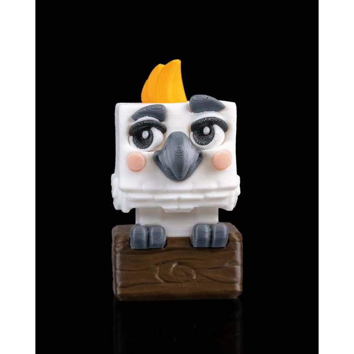 Clickatoo Cacatoès – Figurine Cliquable Perroquet Cubique